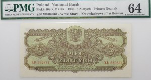 5 gold 1944 -owym - ser. XB