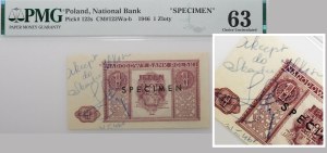 1 zloty 1946 - ACCEPT TO COLLECT CLASSES - SPECIMEN