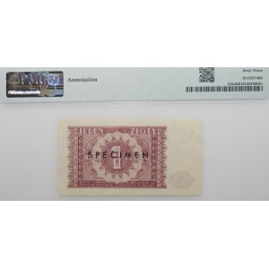 1 złoty 1946 - AKCEPT DO ZBIORU KLISZ - SPECIMEN