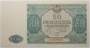 20 gold 1946 - ser. A - cream paper