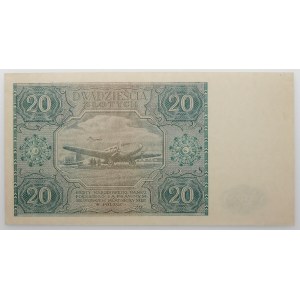 20 złotych 1946 - ser. A - kremowy papier