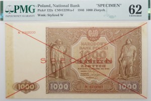 1000 gold 1946 - ser. N - SPECIMEN