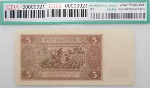 5 gold 1948 - ser. A 0000000 - ACCEPT - RARE