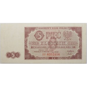 5 złotych 1948 - ser. AU