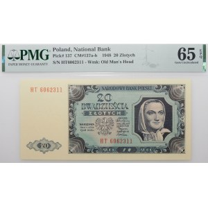 20 złotych 1948 - ser. HT