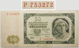 50 zloty 1948 - ser. P - 6-digit - RARE