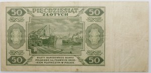 50 zloty 1948 - ser. P - 6-digit - RARE