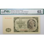 50 złotych 1948 - ser. DB - papier prążkowany
