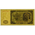 50 złotych 1948 - ser. DB - papier prążkowany