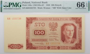100 gold 1948 - ser. KR