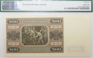 500 gold 1948 - ser. BR - ribbed paper