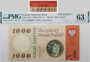 1000 zlotys 1965 - ser. A 0000000 - ACCEPT - VERY RARE