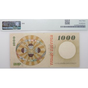 1000 zlotych 1965 - ser. A 0000000 - AKCEPT - BARDZO RZADKIE