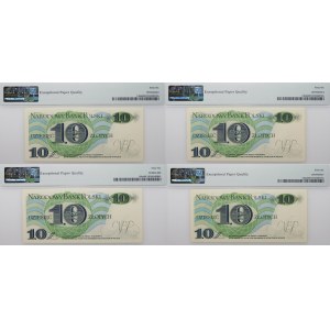 zestaw 4 x 10 złotych 1982 - ser. D