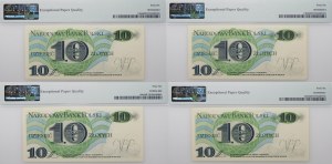 set of 4 x 10 gold 1982 - cheese. D