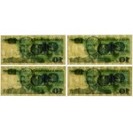 zestaw 4 x 10 złotych 1982 - ser. D