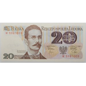 20 złotych 1982 - ser. W