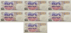 set of 7 x 20 gold 1982 - ser. AM