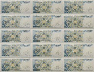 set of 15 x 1000 gold 1982 - ser. KB - consecutive numbers