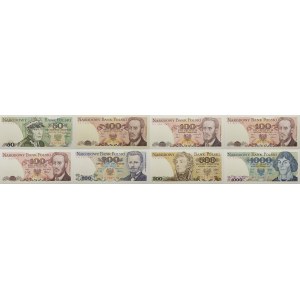 zestaw 8 banknotów - mix małego PRL-u