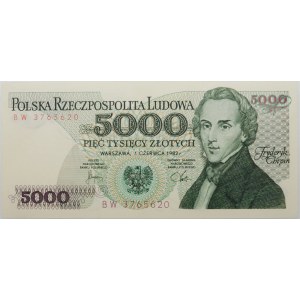 5000 złotych 1982 - ser. BW