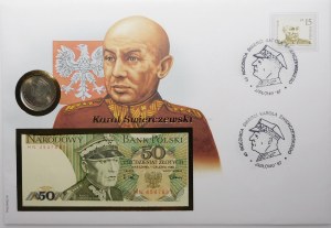 Commemorative envelope with 50 gold 1988 ser. HN + coin