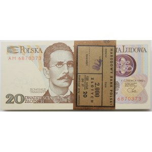 Paczka bankowa 20 złotych 1982 - ser. AM (2)