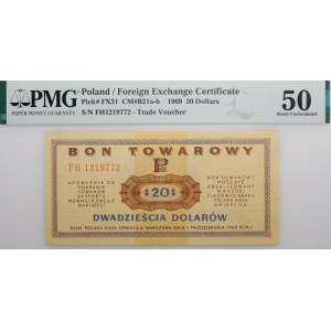 20 dolarów 1969 PeKaO (Pewex) - ser. FH
