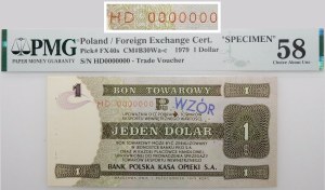 1 Dollar 1979 PeKaO (Pewex) - ser. HD 0000000 - PATTERN
