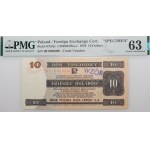 10 dolarów 1979 PeKaO (Pewex) - ser. HF 0000000 - WZÓR