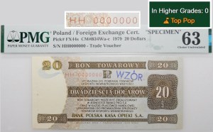 $20 1979 PeKaO (Pewex) - ser. HH 0000000 - PATTERN