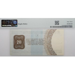 20 dolarów 1979 PeKaO (Pewex) - ser. HH 0000000 - WZÓR