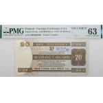 20 dolarów 1979 PeKaO (Pewex) - ser. HH 0000000 - WZÓR