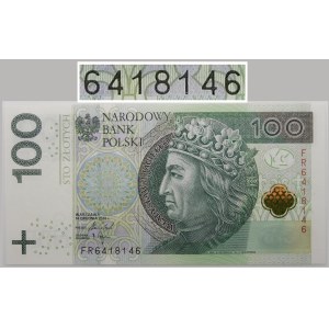100 złotych 2018 - ser. FR - RADAR - 6418146