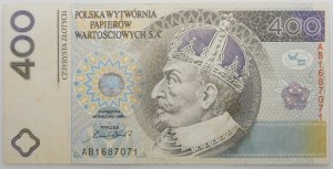 PWPW - 400 zloty 1996 - Sigismund III Vasa - MODEL on the reverse side.