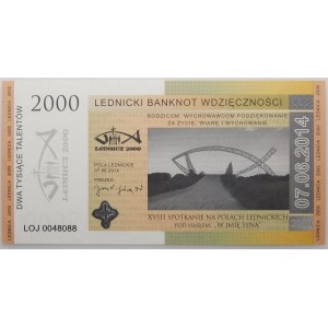 PWPW - 2000 talentów - lednicki banknot wdzięczności (2014)