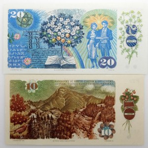 Czechoslovakia - set - 10 crowns 1986 + 20 crowns 1988