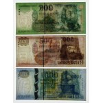 Węgry - zestaw - 200 forintów 1998 + 500f 2007 + 1000f 2010