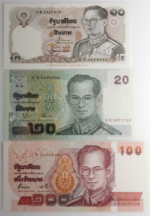 Thailand - set - 10 bath + 20b + 100b