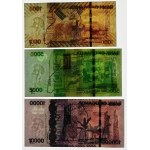 Uganda - zestaw - 1000 shiling + 5000sh + 10.000sh 2010 r.