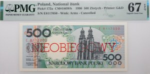 Polish cities 500 gold 1990 - ser. E - UNCIRCULATED