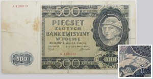 500 zloty 1940 - LONDON FACILITY - UNLOCKED, OUT OF COURSE.