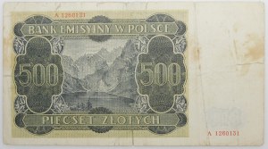 500 zloty 1940 - LONDON FACILITY - UNLOCKED, OUT OF COURSE.