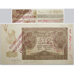 100 złotych 1940 - ser. C - FAŁSZERSTWO - WYŁAPANE - BARDZO RZADKIE