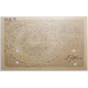 1000 marek 17.05.1919 - FAŁSZERSTWO - ZNAK WODNY - WYŁAPANE