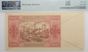 100 zloty 1948 - ser. AG - SPECIMEN