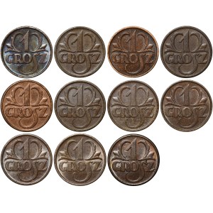 ZESTAW 1 grosz - 11 sztuk