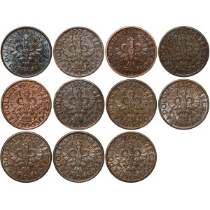 ZESTAW 1 grosz - 11 sztuk