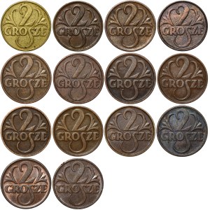 KOMPLET 2 grosze - 14 sztuk