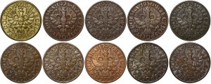SET of 5 pennies - 10 pieces